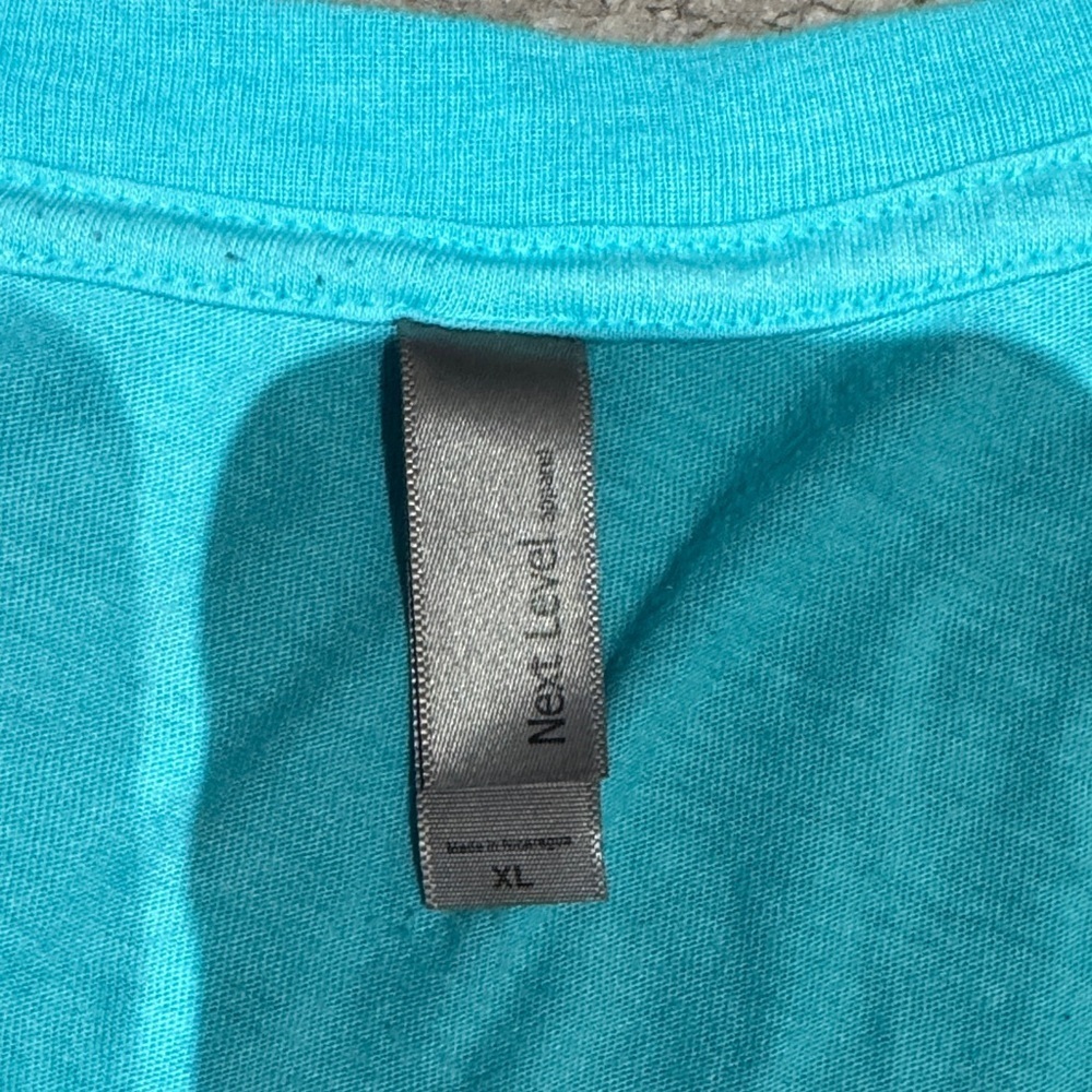 Next Level Apparel Turquoise V-Neck Tee - Picture 2 of 3